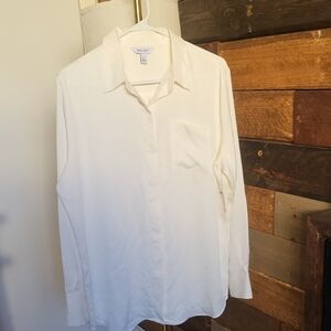 Nine West Cream Button Down Shirt